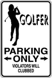 Golfer #4 Sign Vinyl Wall Decal - Fusion Decals