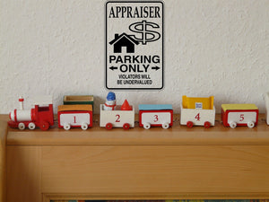Appraiser Parking Only Sign Vinyl Wall Decal - Fusion Decals