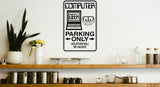 Auctioneer Parking Only Sign  - Car or Wall Decal - Fusion Decals