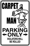 Cleaning Lady Parking Only Sign  - Car or Wall Decal - Fusion Decals