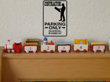 Contractor Parking Only Sign Vinyl Wall Decal - Fusion Decals