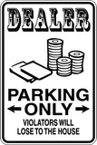 Dealer Parking Only Sign Vinyl Wall Decal - Fusion Decals