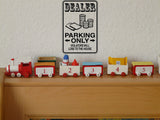 Dealer Parking Only Sign Vinyl Wall Decal - Fusion Decals