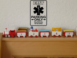 EMT Parking Only Sign Vinyl Wall Decal - Fusion Decals
