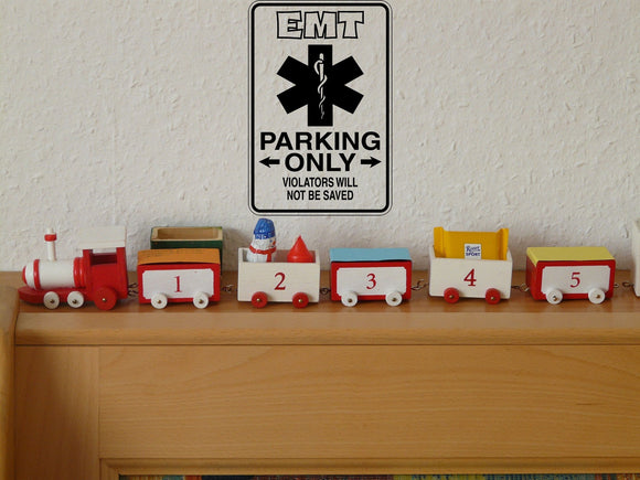 Electrician Parking Only Sign  - Car or Wall Decal - Fusion Decals