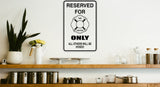 Reserved For Firefighters Only Sign Vinyl Wall Decal - Fusion Decals