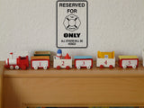 Reserved For Firefighters Only Sign Vinyl Wall Decal - Fusion Decals