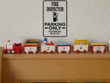 Fire Inspector Parking Only Sign Vinyl Wall Decal - Fusion Decals