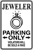 Jeweler Parking Only Sign Vinyl Wall Decal - Fusion Decals