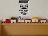 Laundromat Parking Only Sign Vinyl Wall Decal - Fusion Decals