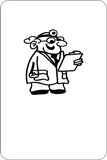 Docter Parking Only #2 Sign Vinyl Wall Decal - Fusion Decals