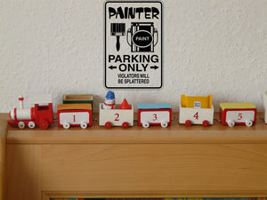 Painter Parking Only Sign Vinyl Wall Decal - Fusion Decals