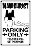 Maintenance Man Parking Only Sign  - Car or Wall Decal - Fusion Decals
