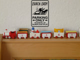 Lunch Lady Parking Only Sign Vinyl Wall Decal - Fusion Decals