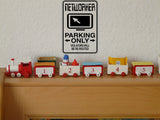 Networker Parking Only Sign Vinyl Wall Decal - Fusion Decals