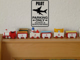 Pilot Parking Only Sign Vinyl Wall Decal - Fusion Decals