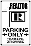 Realtor Parking Only Sign Vinyl Wall Decal - Fusion Decals