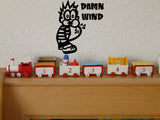 Damn Wind Pee Sign Vinyl Wall Decal - Fusion Decals