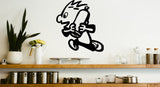 Cartoon Running Sign Vinyl Wall Decal - Fusion Decals