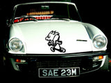 Cartoon Running Sign Vinyl Wall Decal - Fusion Decals