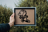 Cartoon Running Sign Vinyl Wall Decal - Fusion Decals