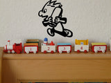 Cartoon Running Sign Vinyl Wall Decal - Fusion Decals
