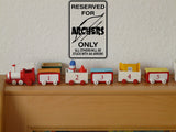 Reserved for Archers Only Sign Vinyl Wall Decal - Fusion Decals