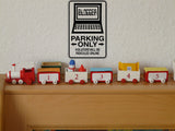 Blogger Parking Only Sign Vinyl Wall Decal - Fusion Decals