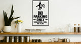 BMX Parking Only Sign Vinyl Wall Decal - Fusion Decals