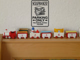 Scrapbooker Parking Only Sign Vinyl Wall Decal - Fusion Decals