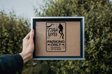 Scuba Diver Parking Only Sign Vinyl Wall Decal - Fusion Decals