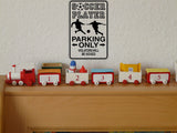 Soccer Player Parking Only Sign Vinyl Wall Decal - Fusion Decals