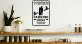 CheerLeader Parking Only Sign  - Car or Wall Decal - Fusion Decals