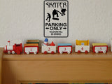 Skaters Parking Only Sign Vinyl Wall Decal - Fusion Decals