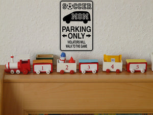 Soccer Mom Parking Only Sign Vinyl Wall Decal - Fusion Decals