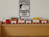 Softball Player Parking Only Sign Vinyl Wall Decal - Fusion Decals