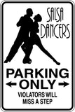 Salsa Dancers Parking Only #2 Sign Vinyl Wall Decal - Fusion Decals