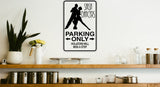 Salsa Dancers Parking Only #2 Sign Vinyl Wall Decal - Fusion Decals