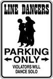 Line Dancers Parking Only #2 Sign Vinyl Wall Decal - Fusion Decals