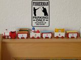 Fisherman Parking Only Sign Vinyl Wall Decal - Fusion Decals