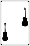 Guitar Players Only Sign  - Car or Wall Decal - Fusion Decals