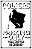 Golfers Parking Only Sign  - Car or Wall Decal - Fusion Decals