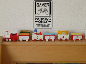 Gamer Parking Only Sign  - Car or Wall Decal - Fusion Decals