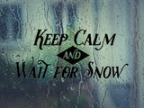 Keep Calm And Wait For Snow  Vinyl Wall Decal - Car or Wall Decal - Fusion Decals