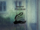 Aquarius-21.01-20.02-3rd  Kanji  - Car or Wall Decal - Fusion Decals