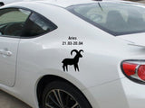 Aries-21.03-20.04-2nd  Kanji  - Car or Wall Decal - Fusion Decals