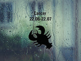 Cancer-22.06-22.07-2nd  Kanji  - Car or Wall Decal - Fusion Decals