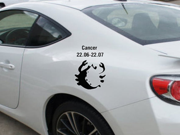 Cancer-22.06-22.07-3rd  Kanji  - Car or Wall Decal - Fusion Decals