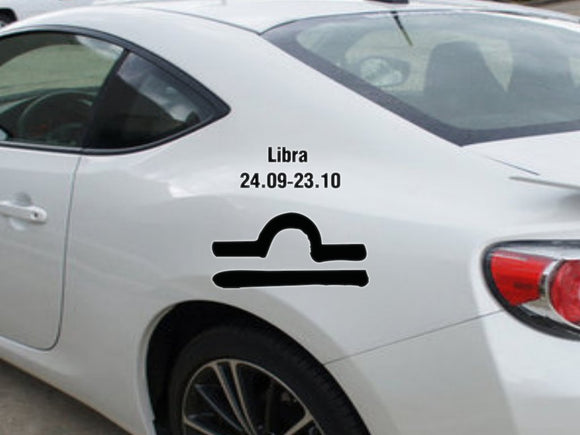 Libra-24.09-23.10-1st  Kanji  - Car or Wall Decal - Fusion Decals