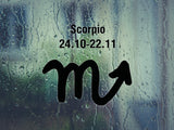 Scorpio-24.10-22.11-1st  Kanji  - Car or Wall Decal - Fusion Decals